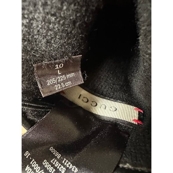 Gucci GG Women's Nappa Leather Gloves Black Size 10 Made in Italy 434211 NWT - Picture 13 of 15